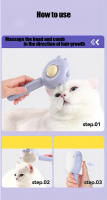 Cepillo Mágico Para Gatos Con Botón De Limpieza Fácil Portátil Y Reutilizable Multiusos Para Pelaje De Gato Cepillo De Belleza Para Mascotas - details 6