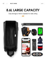 Bolsa De Bicicleta WEST BIKING De Piel Dura Multifuncional Impermeable Porta-Mochila Trasera Para Bicicleta Accesorios De Ciclismo - details 4