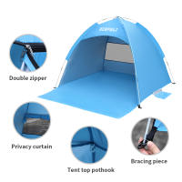 Carpa Infantil Azul De Playa KENPUAZ Plegable Fácil Y Rápido Para Camping Y Exterior Material Poliéster Impermeable Para Niños De 3 a 12 Años - details 8
