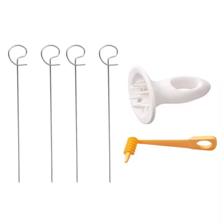 Cortador De Papas En Espiral VKTECH Manual Para BBQ Skewers Tornillo Slicer De Verduras Herramienta Para Cocina Acero Inoxidable Eco-amigable - 1