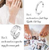 Juego de anillos con puntera abierta, anillo de dedo para mujeres y niñas, ajustable, minimalista, circonita cúbica, corazón, flor - details 0