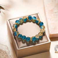 Pulsera De Vidrio Colorido Para Hombres Y Mujeres 10mm Pulsera De Bolas Redondas Accesorios De Joyería Regalo Nueva Colección - details 6