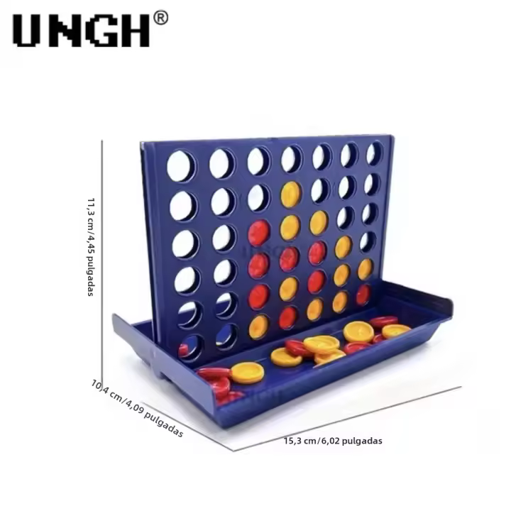 Juego De Tablero Educativo UNGH Four in a Row Bingo Chess Clásico Para Familia Divertido Juguete Para Niños Y Jóvenes Entretención - 1