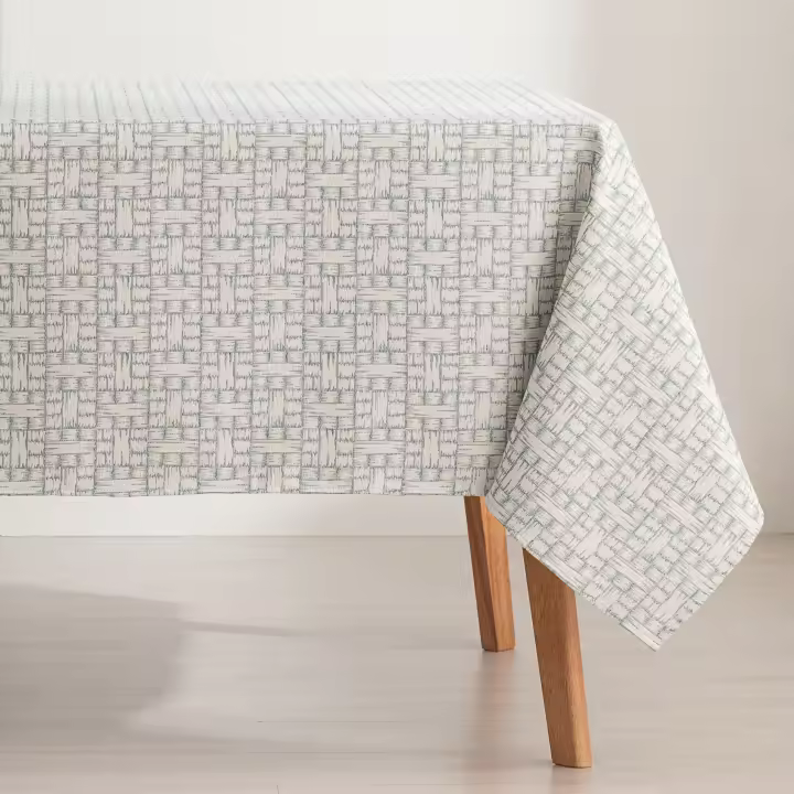 GAMUSI - Mantel jacquard premium rectangular alto grosor, tacto tela, caída natural, diseño con textura Elbrus - 1
