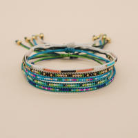 Miyuki Pulsera De Cuentas Para Mujer 2024 Ajustable Colorido Hilo De Cera Cadena De Suerte Joyería Hecha a Mano Regalos - details 0