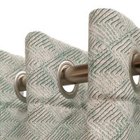 La cortina Tor Color Verde, (T S S Textil Decoración) con ollados y cinta multifunción, (pasabarras) aporta un toque de frescura y estilo a tu salón, dormitorio o cocina. ¡Disfruta de la calidad y la belleza de Tor Color Verde! Fabricado 100% España - details 3
