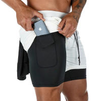 Shorts De Correr Para Hombre Verano 2024 2 En 1 Deportivos De Entrenamiento Secado Rápido Pantalones De Gimnasio - details 24