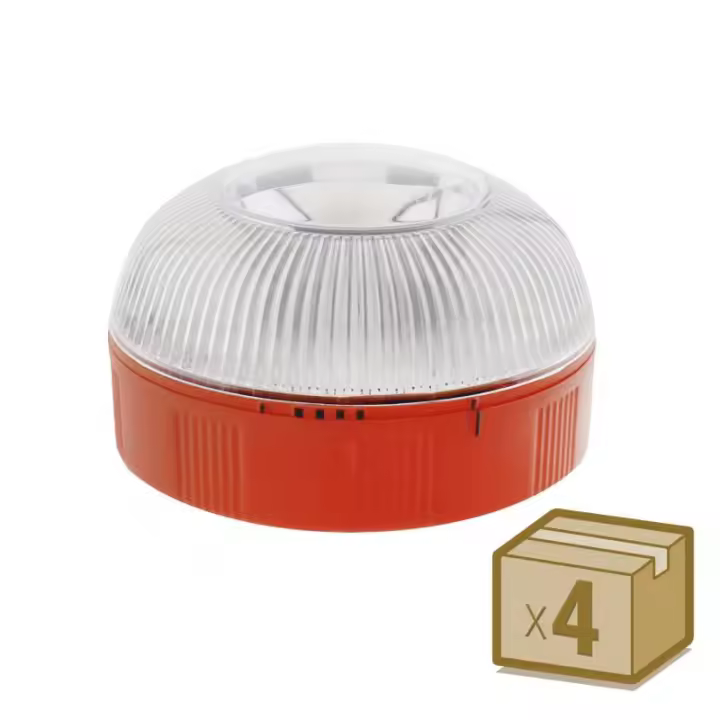 LEDBOX Pack 4 x Luz de Emergencia V16 para Vehículos, Base Magnética, Multifunción, Blanco frío. Iluminación interior LED, Luces de emergencia led - 1