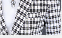 Nueva Chaqueta De Negocios Para Hombre 2024 De Alta Calidad Moda Casual Tendencia Gris Regular Cierre Frontal Soltero Polyester - details 17