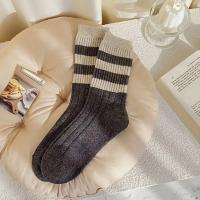 5 Pares De Calcetines De Punto Con Estampado Rayado Comodidad Y Suavidad Medio Tubo Calcetines Para Mujer Stockings Y Hosiery - details 5