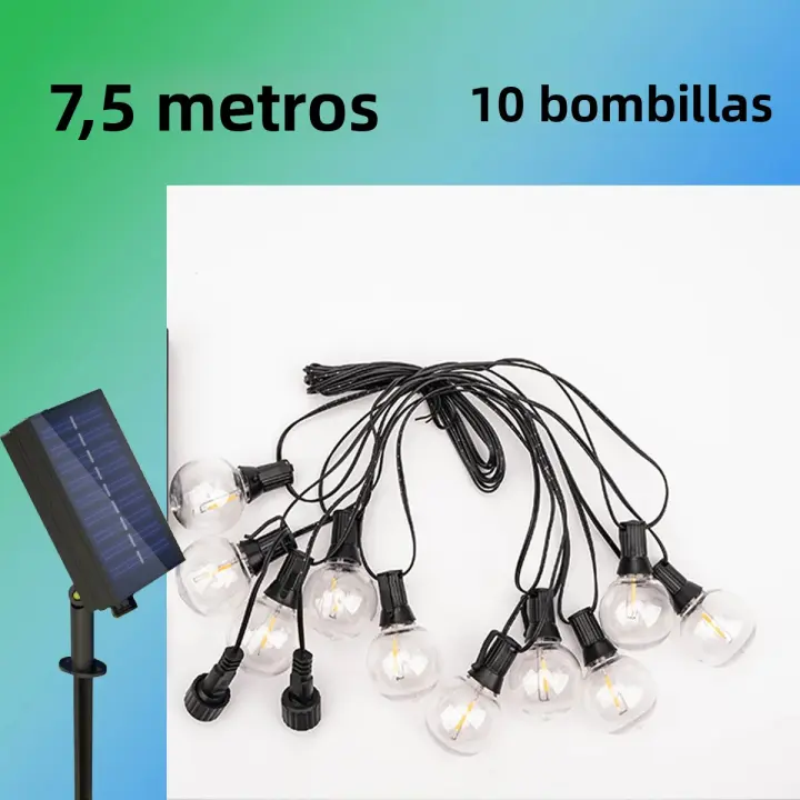 Luz De Cadena De Globos LED Solar G40 Para Bodas Y Fiestas En Exteriores Impermeable IP44 Fuente De Energía Solar Para Jardín Y Aves De La Paz - 1