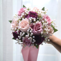 1PC Accesorio De Boda Para Novia Y Damas De Honor Rosas Artificiales Con Estrella Del Mar Cinta De Enlace Regalo De Flores Para Celebraciones Matrimoniales - details 11