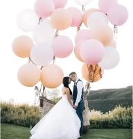 Globo inflable gigante 6 piezas de globo multicolor grande de 90cm, globo de látex de 36 pulgadas, globo súper grande para cumpleaños, bautismo, baby shower, Festival de fiesta para niños (blanco) - details 2