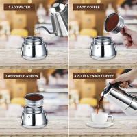 Cafetera Italiana Inducción 3 Tamaños Acero Inoxidable Vitrocerámica Cocinas 600ml - details 1