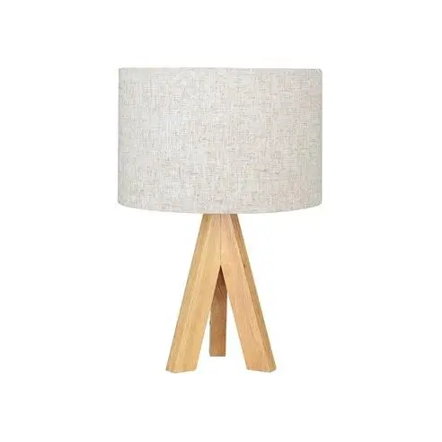 EDM Lámpara de Mesa E27 de Madera y Tela - 1