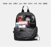 Nueva Moda Bolso De Hombro Doble Casual Para Mujer Bolsa De Escuela De Gran Capacidad Con Patrón Oscuro Material De Tela Oxford - details 3