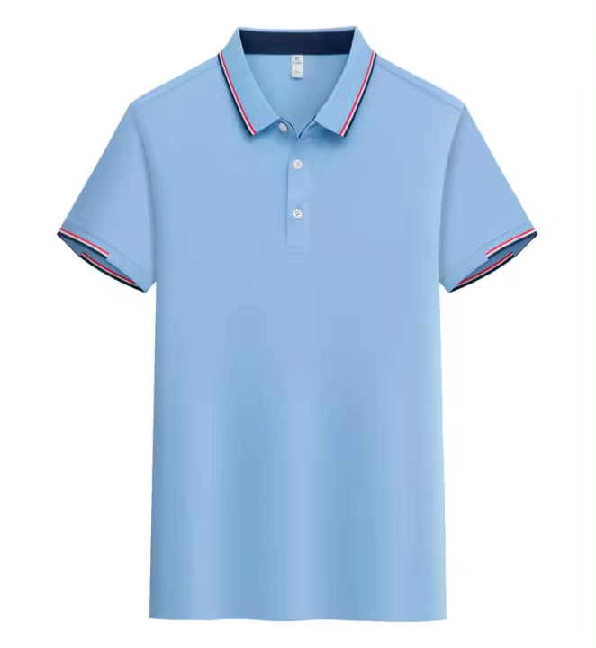 Camisa Polo De Verano Para Hombre Transpirable Y Fresca Con Costuras Manga Corta Talla S-4XL Camiseta Deportiva Absorbente De Sudor Estilo Casual - 1