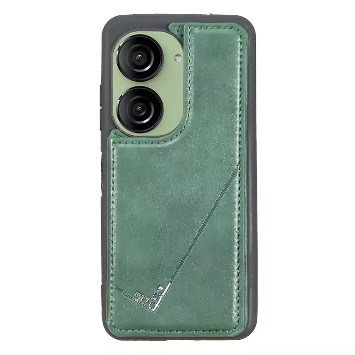 Para Asus ZenFone 9 5g/ZenFone 10 5G Funda Pu Cuero + TPU Tarjeta Tular Pata de Bicicleta Teléfono Conches - 1