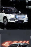 Coche De Escala Diecast Benz GLS 600 SUV 1:24 Con Sonido Y Luz Vehículo De Off-Road De Metal Para Colección Juguete Para Niños - details 9