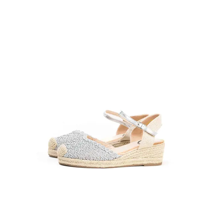 Lyla Wang alpargatas cuñas bajas de espartos con plataforma mujer diseño trenzada plantilla acolchada - 1