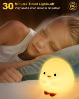 Luz de noche de patito, luz de noche de silicona suave regulable para guardería,luz de noche recargable con control táctil para - details 1