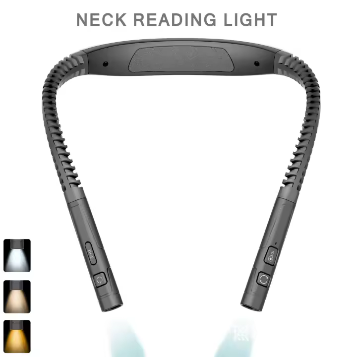 Nueva lámpara LED para el cuello, lámpara de Lectura con protección para los ojos, lámpara para correr, lámpara de Lectura para el cuello, lámpara de libro con Carga USB, lámpara para correr - 1