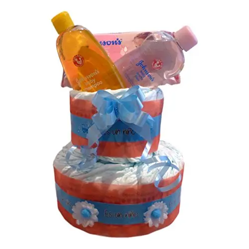 Tarta de pañales para niño - Productos Johnson - Tiernos Momentos - 1