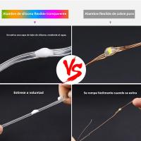 Cadena De Luces LED RGBIC Bluetooth Con Batería Operada Dreamcolor Smart Fairy Luz Para El Hogar Autónoma Y Decorativa - details 3