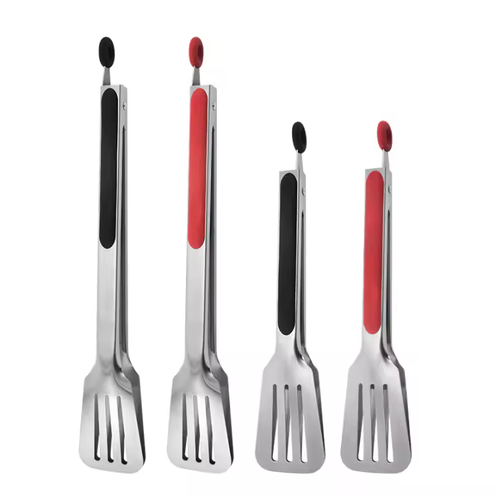 Pinzas para barbacoa de Maple inoxidable 304 de primera calidad, resistentes y antiadherentes, color Negro. - 1