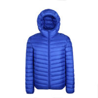 Chaqueta De Pollo Blanca 90% Para Hombres Super Ligera Con Capucha Chaqueta Térmica Casual Cierre De Cremallera Largo Regular - details 4