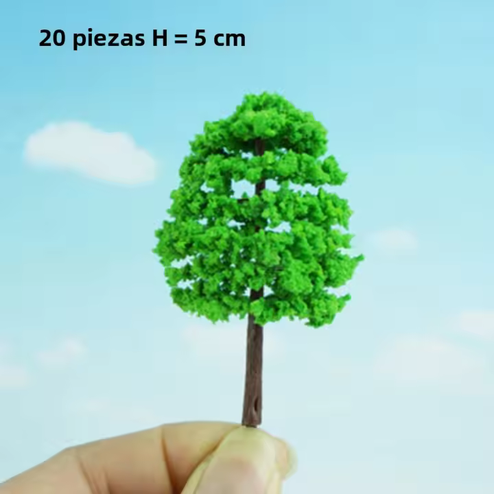 20pcs Árboles Miniatura 9/5cm Para Escenografía De Ferrocarril Diorama De Guerra Paisaje Juego De Park Modelo Falso De Árbol Para Escala De Modelo De Tren - 1