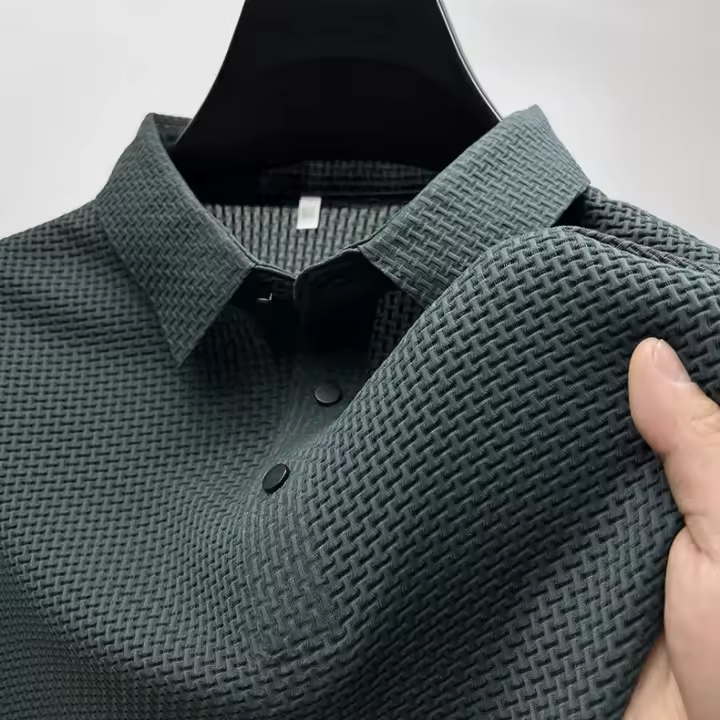 Camisa Polo Para Hombre Verano Manga Corta Seda Helada Fresca Y Transpirable Antisudoración Estilo Casual Negocios - 1