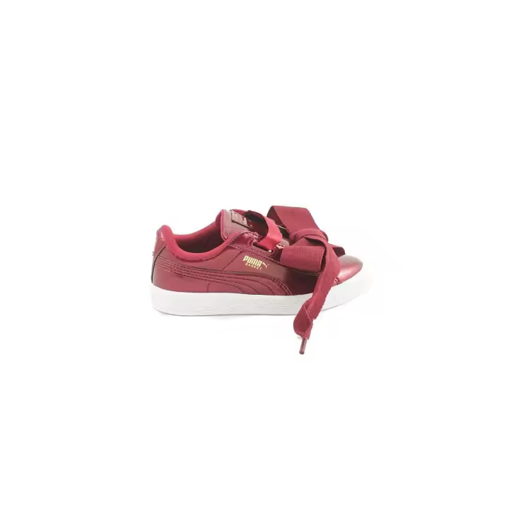 Zapatilla Infantil Puma Basket Heart Glam Burdeos - 1