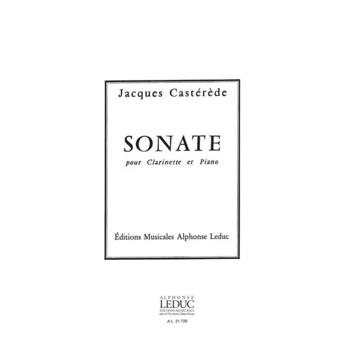 CASTEREDE J.-Sonate para Clarinete y Piano - 1