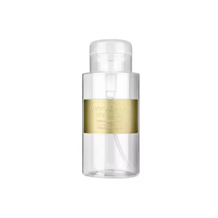 Botella De Reparación De Uñas Portátil De Plástico 150/200/300ml Recargable Con Pumpe Para Limpiador De Uñas - 1