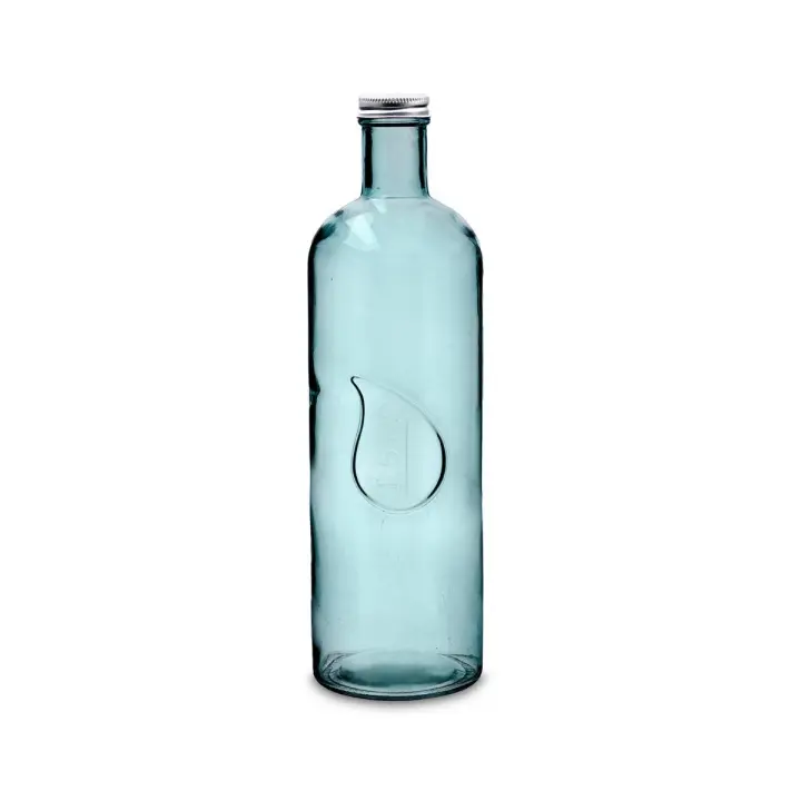 QUID DUNA Botella Mesa Vidrio Con Tapón 1,6L Azul - 1