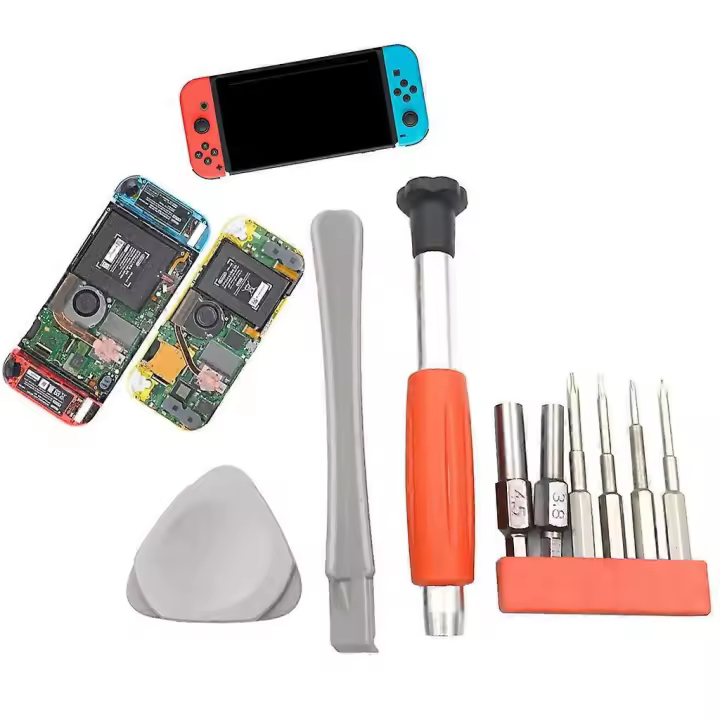 Herramienta de reparación abierta para Switch/N64/para DS/para Wii/GBC/N64/SNES/NES Juego de destornilladores Destornillador Kit todo en uno Reparación abierta T - 1