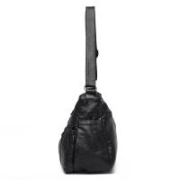 Bolso Bandolera Negro Con Correa Ajustable Y Compartimento Con Cierre De Cremallera Para Viajes Bolso De Hombro Para Mujer - details 0
