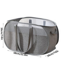 Cesta De Ropa Plegable Grande Para Almacenamiento De Ropa Sucia Con Manijas Portátiles Organizador De Ropa Para Baño - details 0