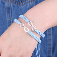 Pareja De Pulseras De Amor Infinito Hechas a Mano Para Hombres Y Mujeres Cadena De Cordón Tejida Con Encanto Joyería De Amistad - details 5