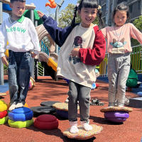Tablero De Equilibrio Para Niños Entrenamiento Temprano De La Educación Del Jardín De Infantes Piedras Para Saltar Para Cruzar El Río Material De Goma Unisex - details 2
