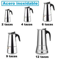 Cafetera Acero Inoxidable con Asa de Plastico 2 Tazas Color Plata Italiana Inducción - details 10
