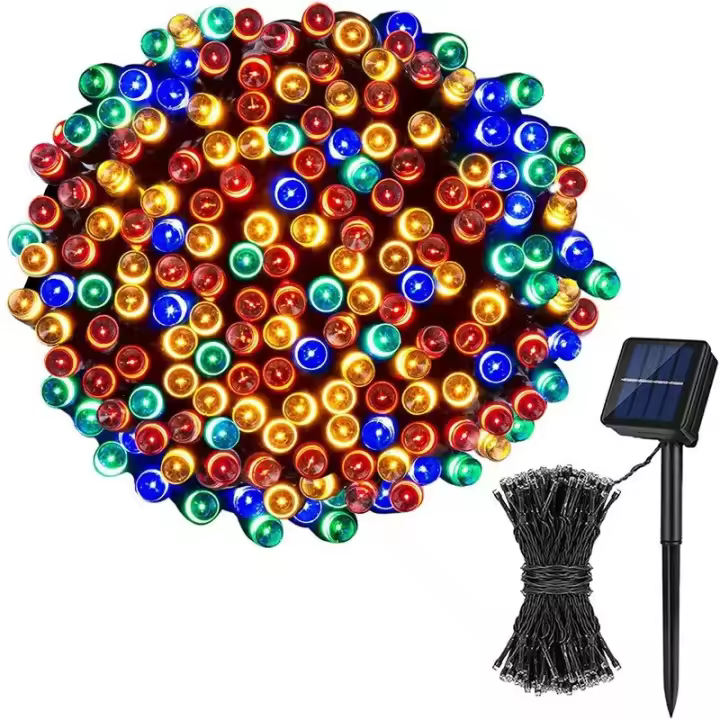 Luces LED Solares Para Jardín Y Fiesta Navideña Cadena De Luces De Hadas Impermeables 8 Modos 12M Decoración De Año Nuevo - 1