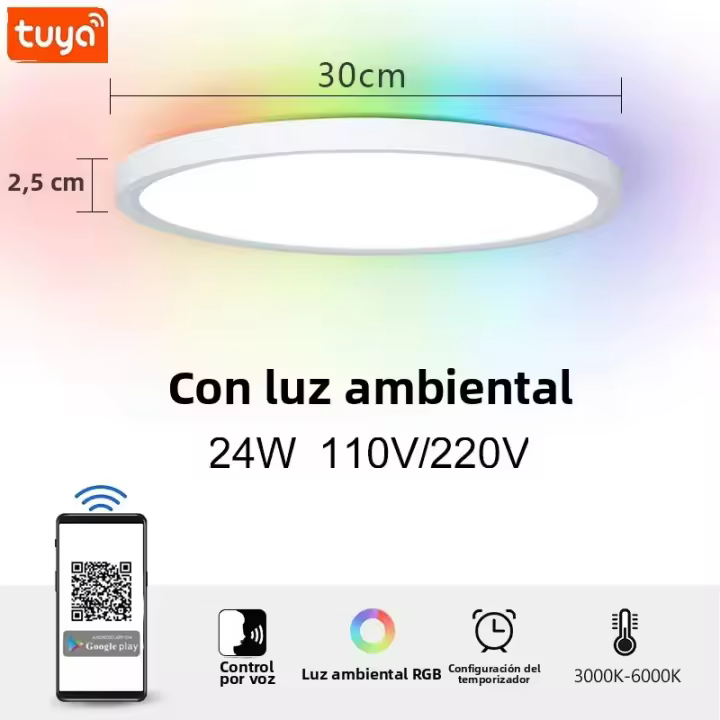 Lámpara De Techo BENEWTON TUYA LED RGB Control Remoto Por APP Y Voz Alexa Google Decorativa Para Hogar Iluminación Inteligente - 1