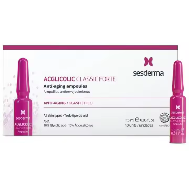 Sesderma Acglicolic Classic Forte Ampollas Antienvejecimiento 10X1,5Ml - 1
