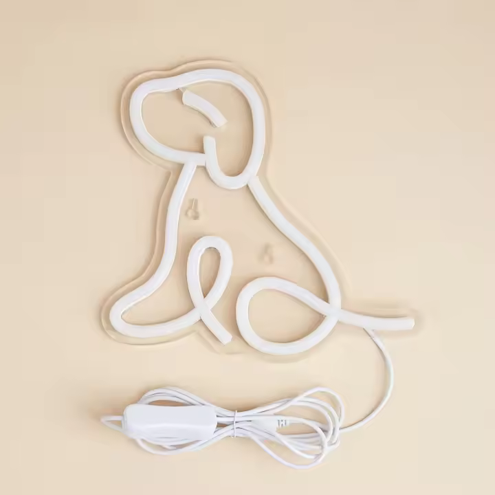 Chi-Buy 1PC Signo Neón LED En Forma De Perro USB Para Decoración De Pared De Habitación Luz Neón Adecuada Para Fiestas Y Regalos - 1