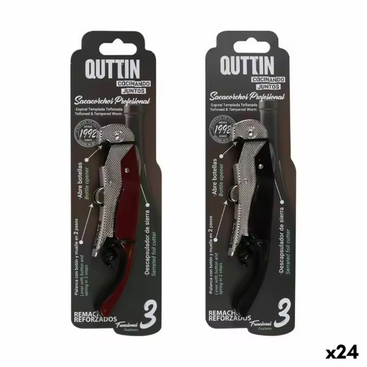 Sacacorchos de camarero Quttin 12,5 x 3 cm (24 Unidades) - 1