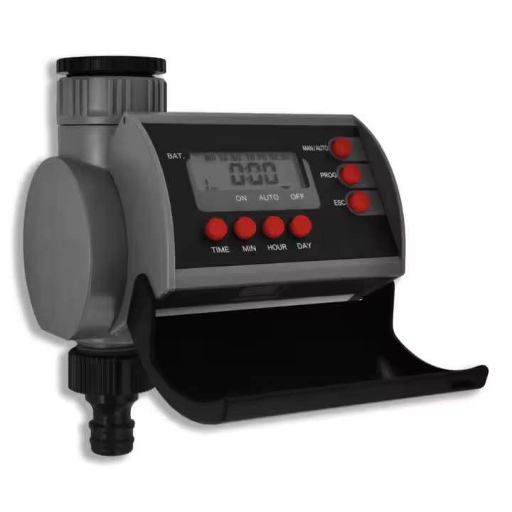 vidaXL Programador de riego automático con una salida y pantalla digital - 1