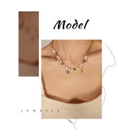 Encanto Collar de perlas de agua dulce Piedra Natural Colgante Titanio Acero Chapado en Oro Señoras Stacking Joyería - details 0