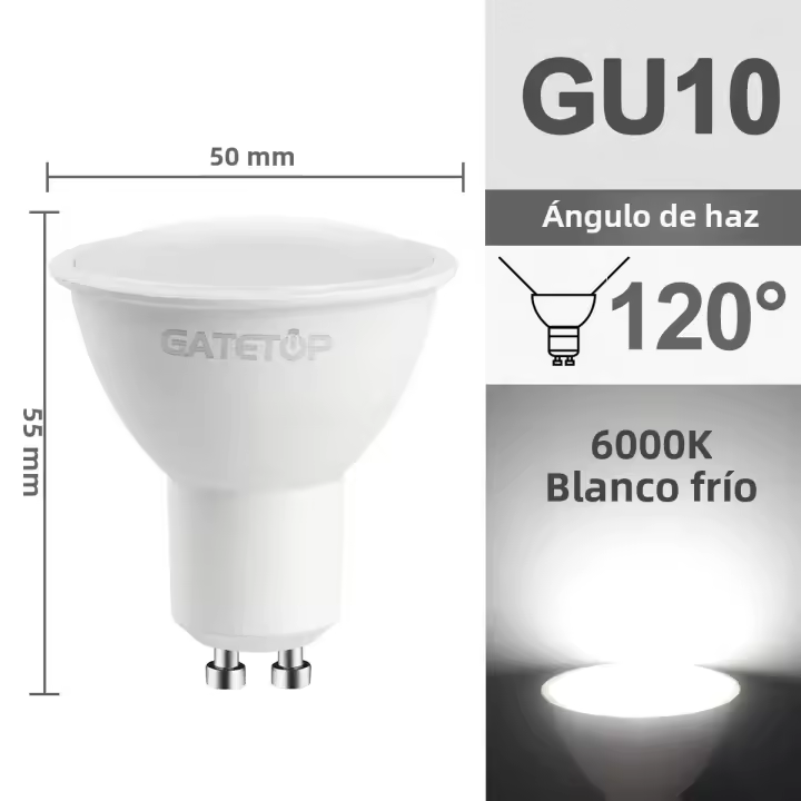 5pcs Bombilla LED GU10 5W 6W 7W 8W 9W Luz De Punto Para Iluminación Doméstica Reemplaza Lámpara Halógena De 40W Sin Flicker AC220V 120V - 1